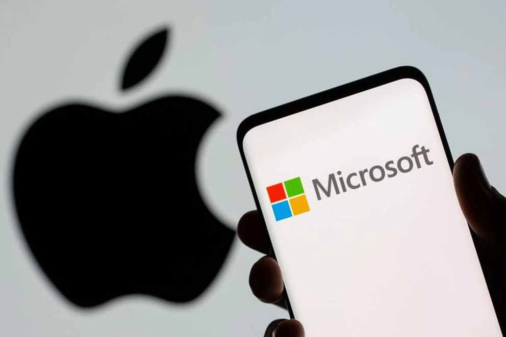 Microsoft  Apple en Wall St